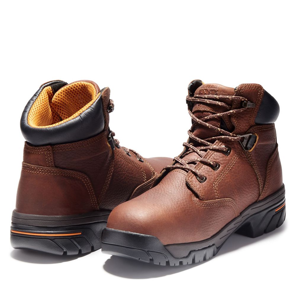 Botas de Trabajo Timberland Hombre Pro® Helix 6\" Alloy Toe Marrones - Chile ZKD-761349